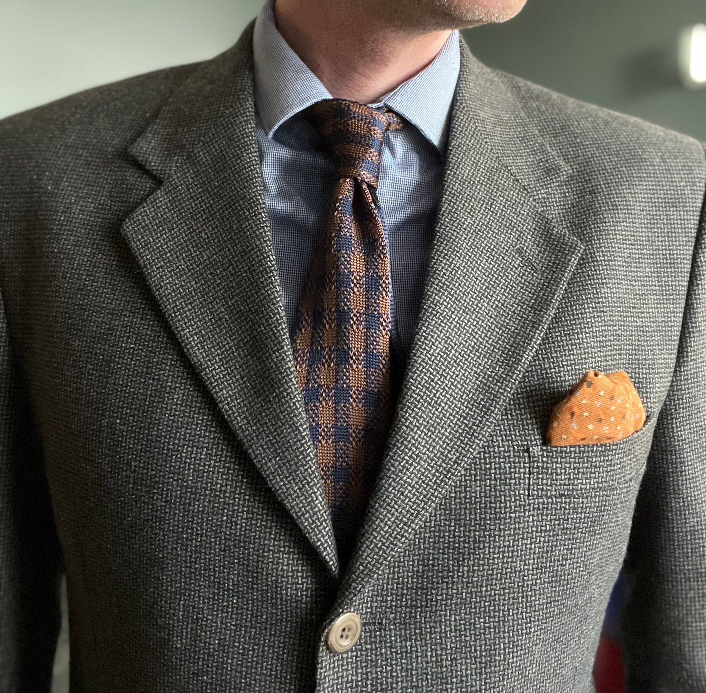 Highland Gingham Knit Tie