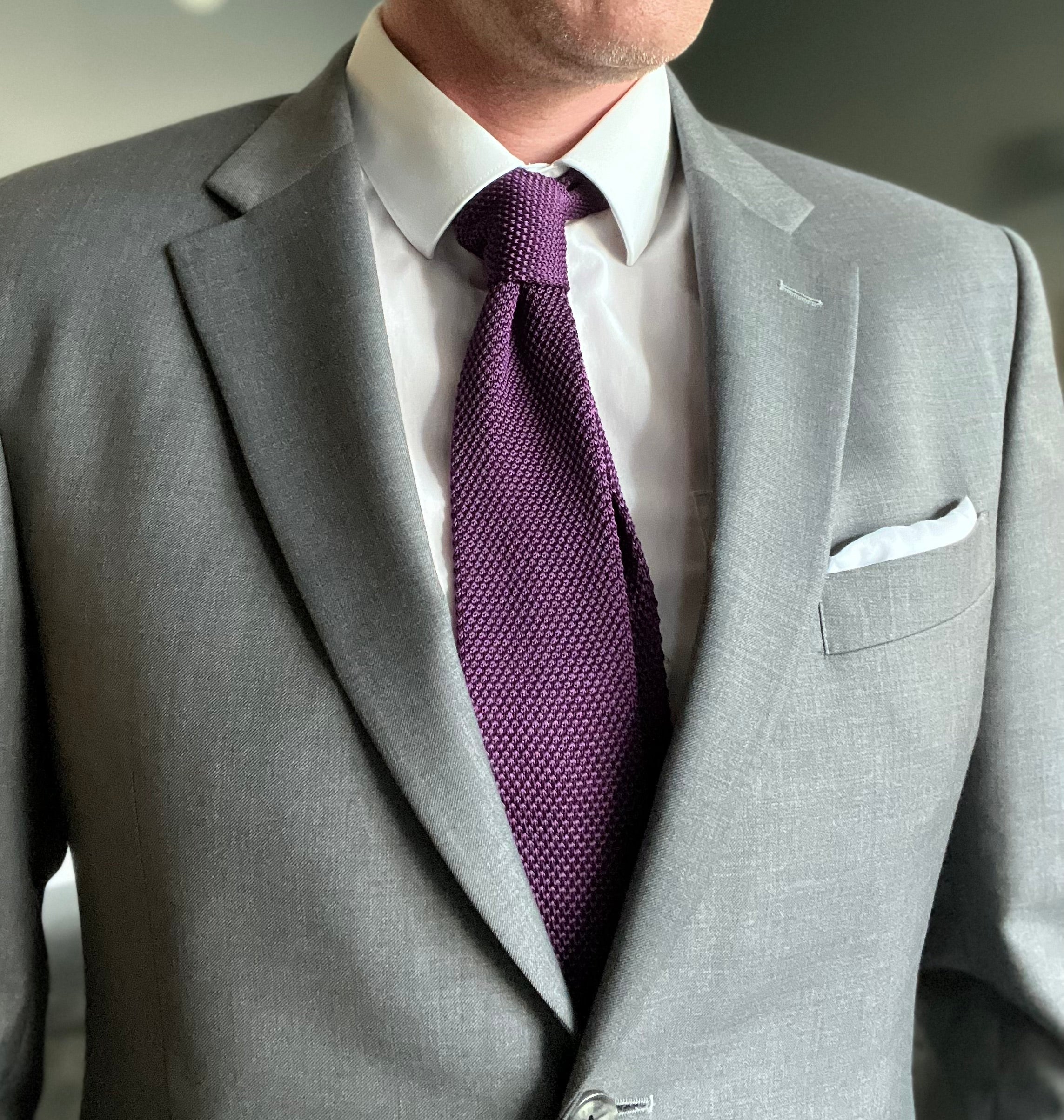 Tyrian Purple Knit Tie