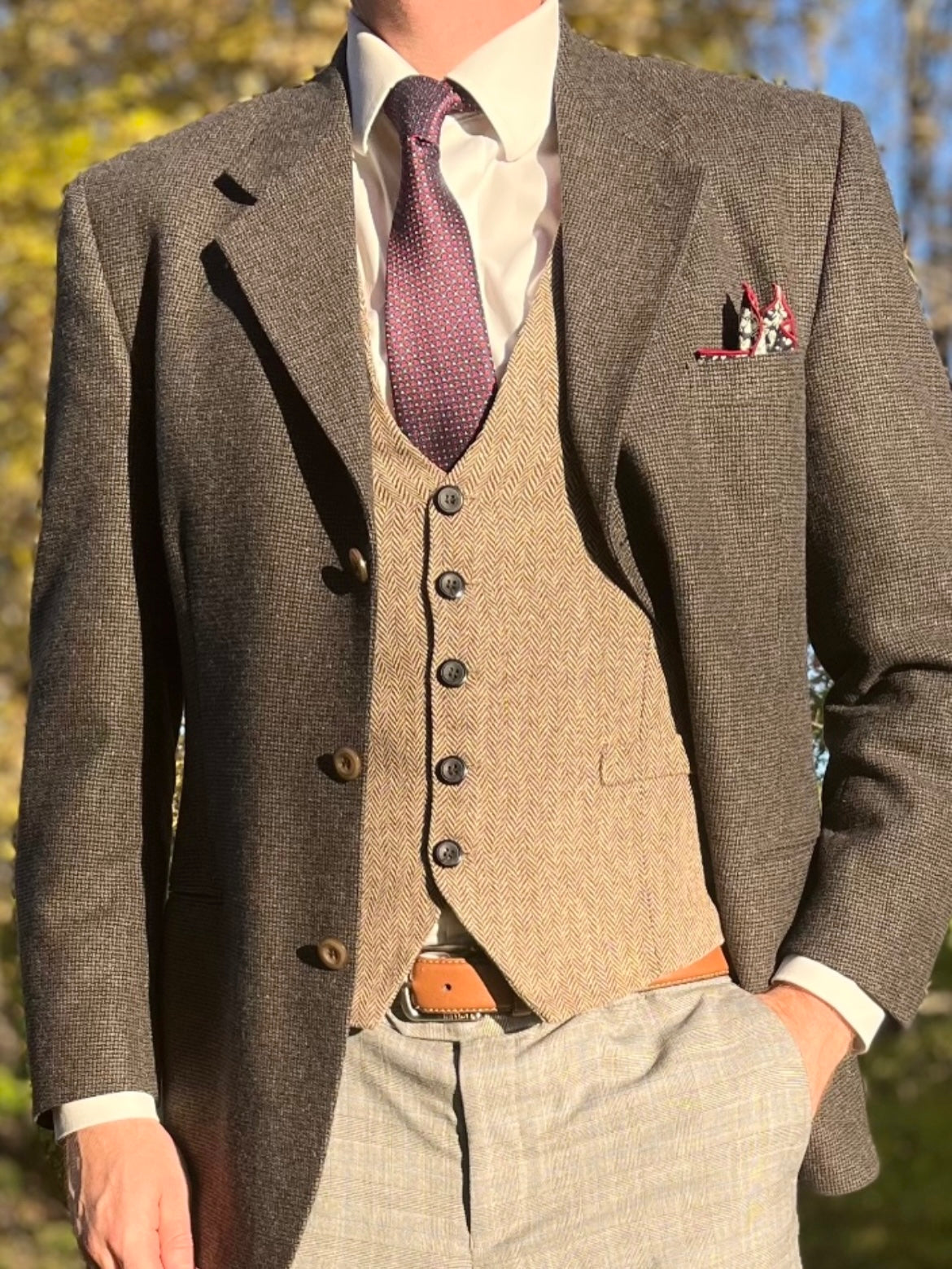 Waistcoat in Tan