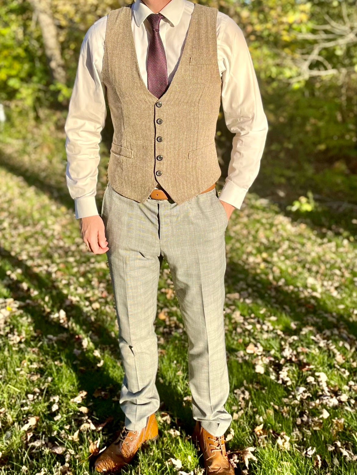 Waistcoat in Tan