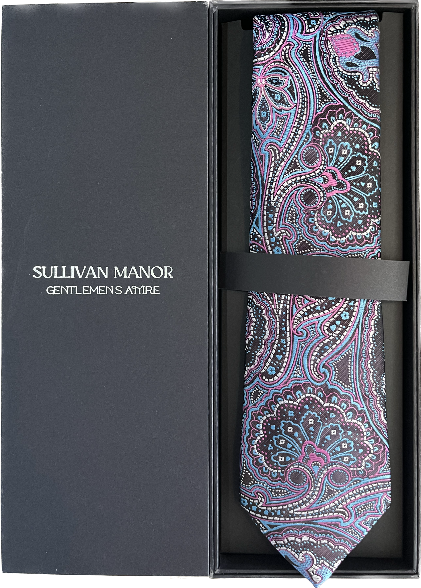 Amethyst Floral Filigree Silk Tie