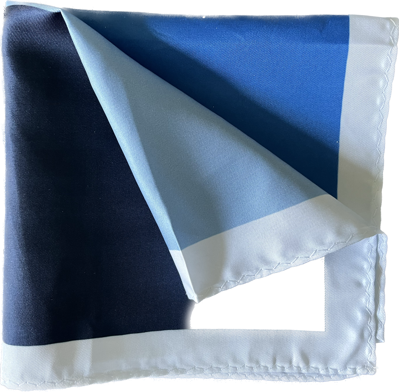 Silk Pocket Square in Four Shades of Blue