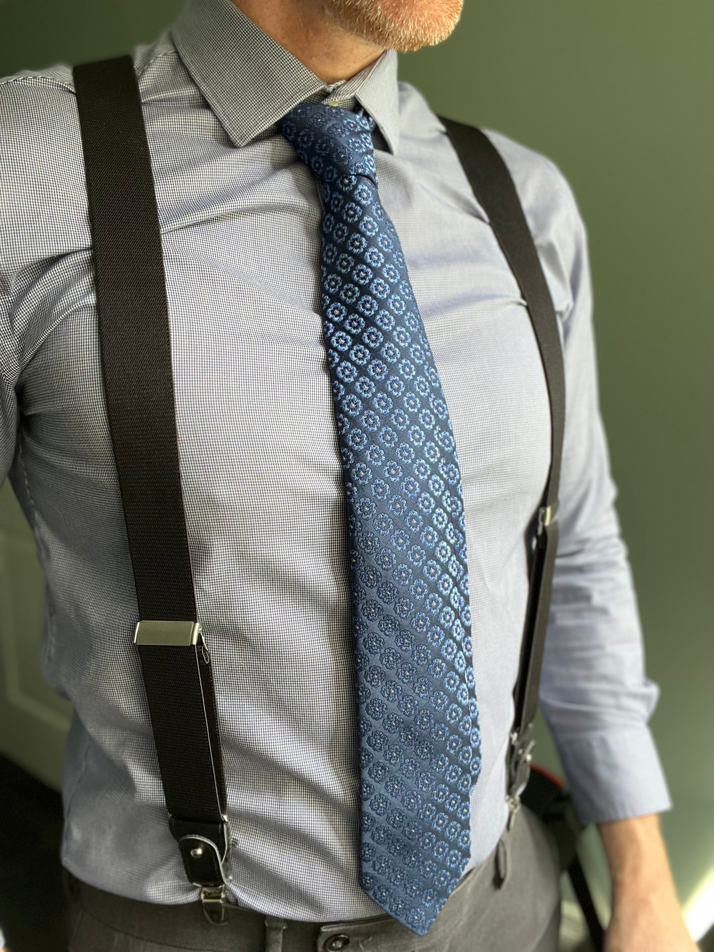 Cobalt Blue Floret Silk Tie