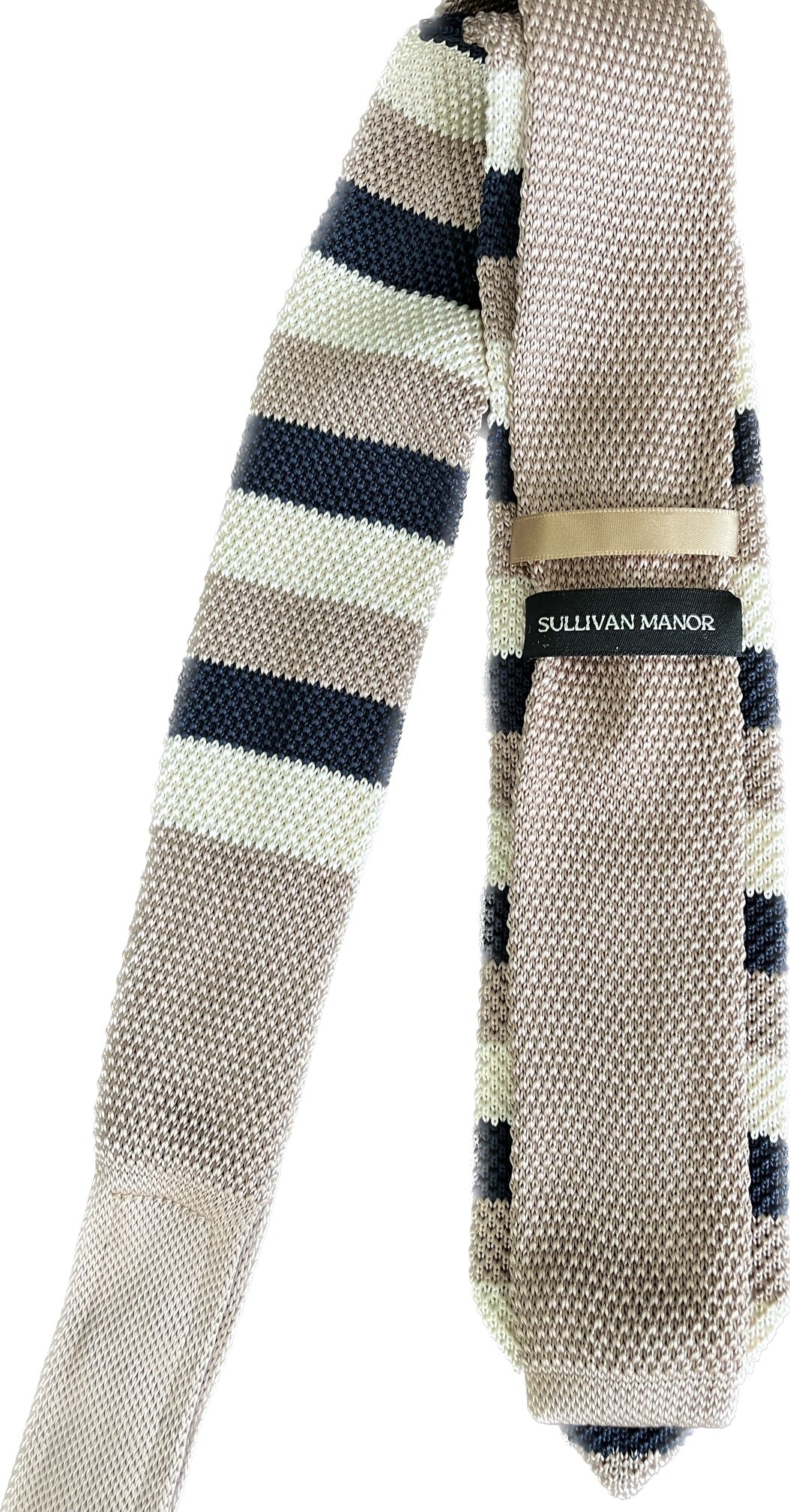 Vintage Navy and Cream Knit Tie