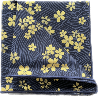 Woodsorrel in Navy Cotton Pocket Square