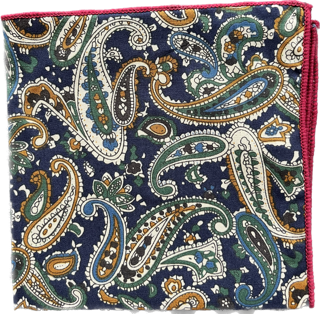 Boteh Paisley Cotton Pocket Square