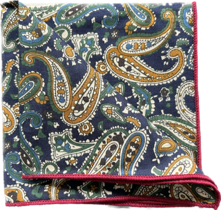 Boteh Paisley Cotton Pocket Square