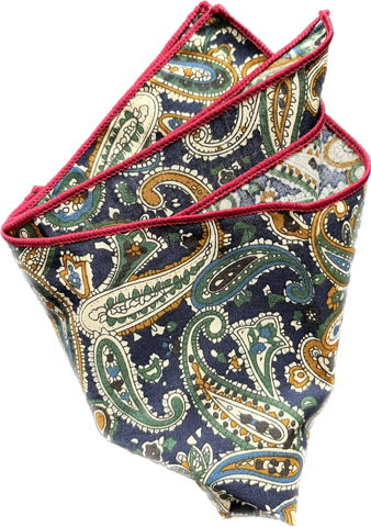 Boteh Paisley Cotton Pocket Square