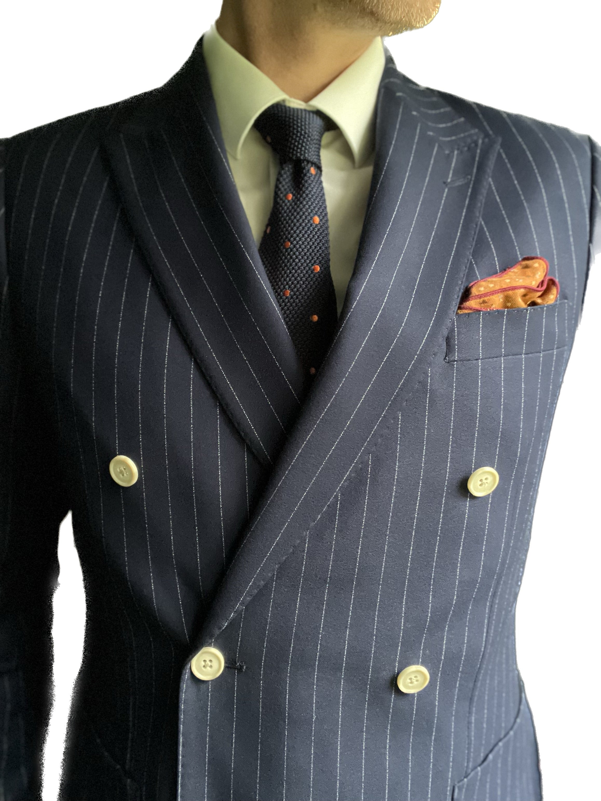 Brochan Lom Navy Blue Knit Tie