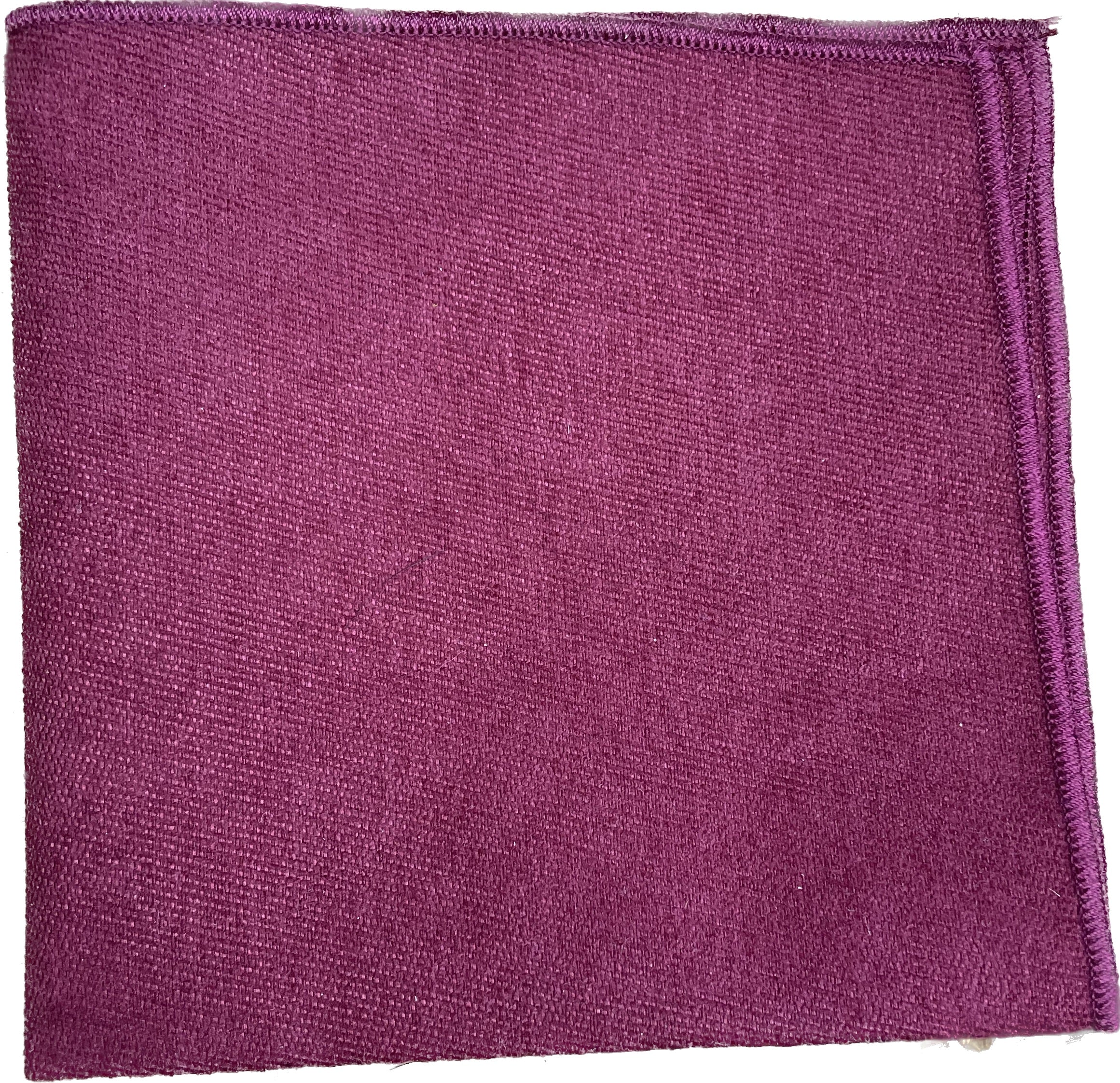 Carmine Burgundy Cotton Pocket Square