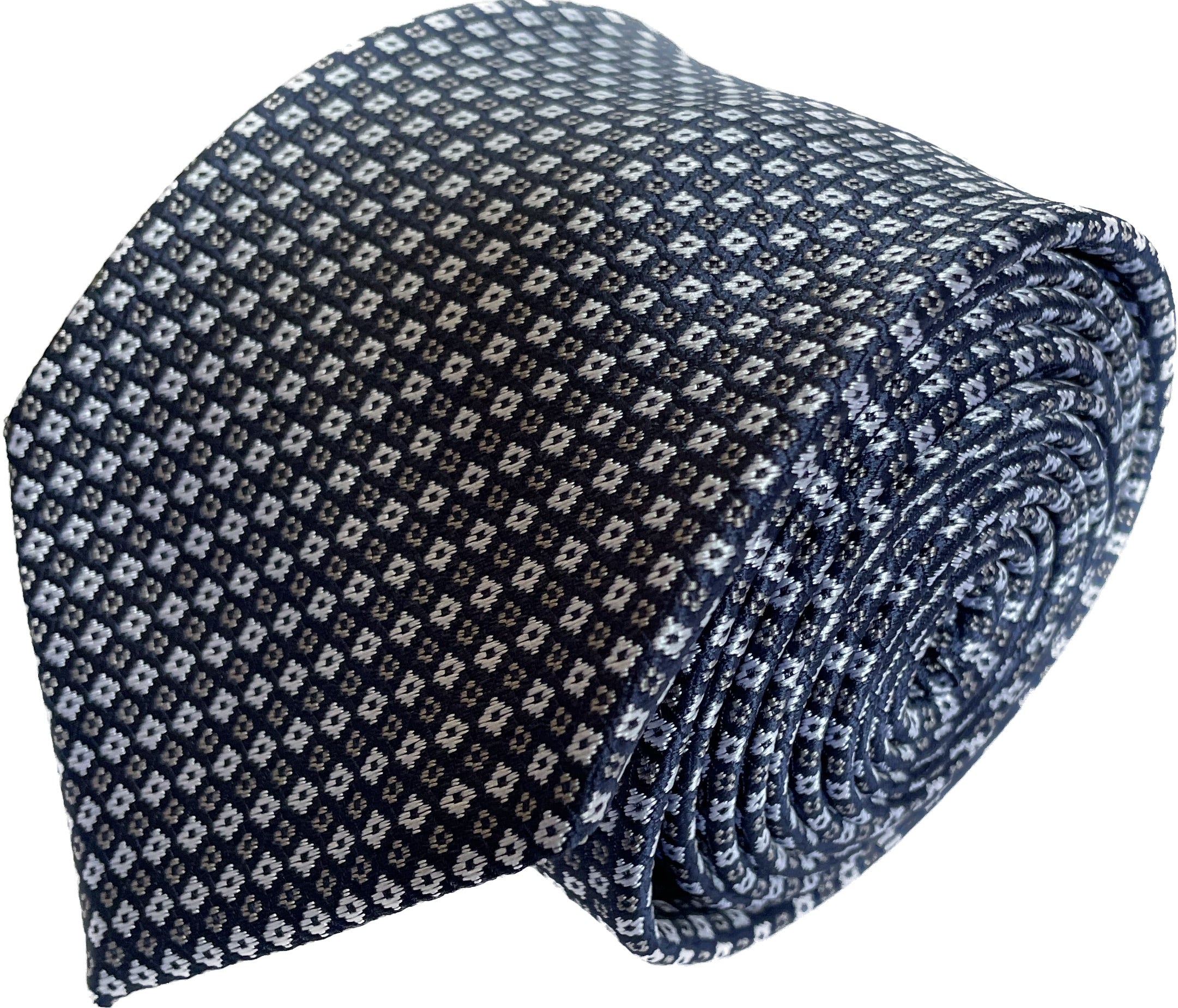 Black Houndstooth Silk Tie