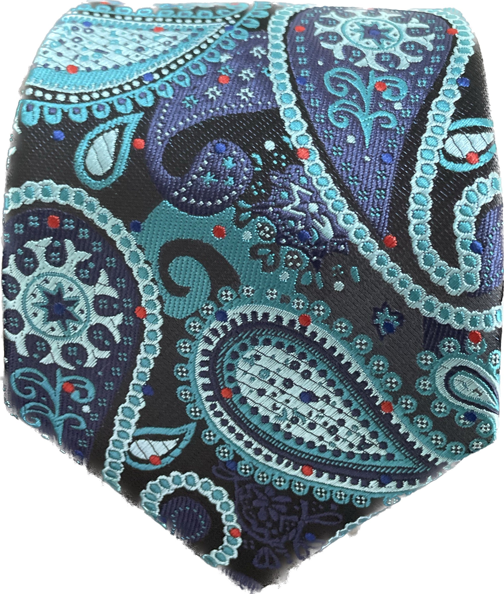 Turquoise Paisley Silk Tie