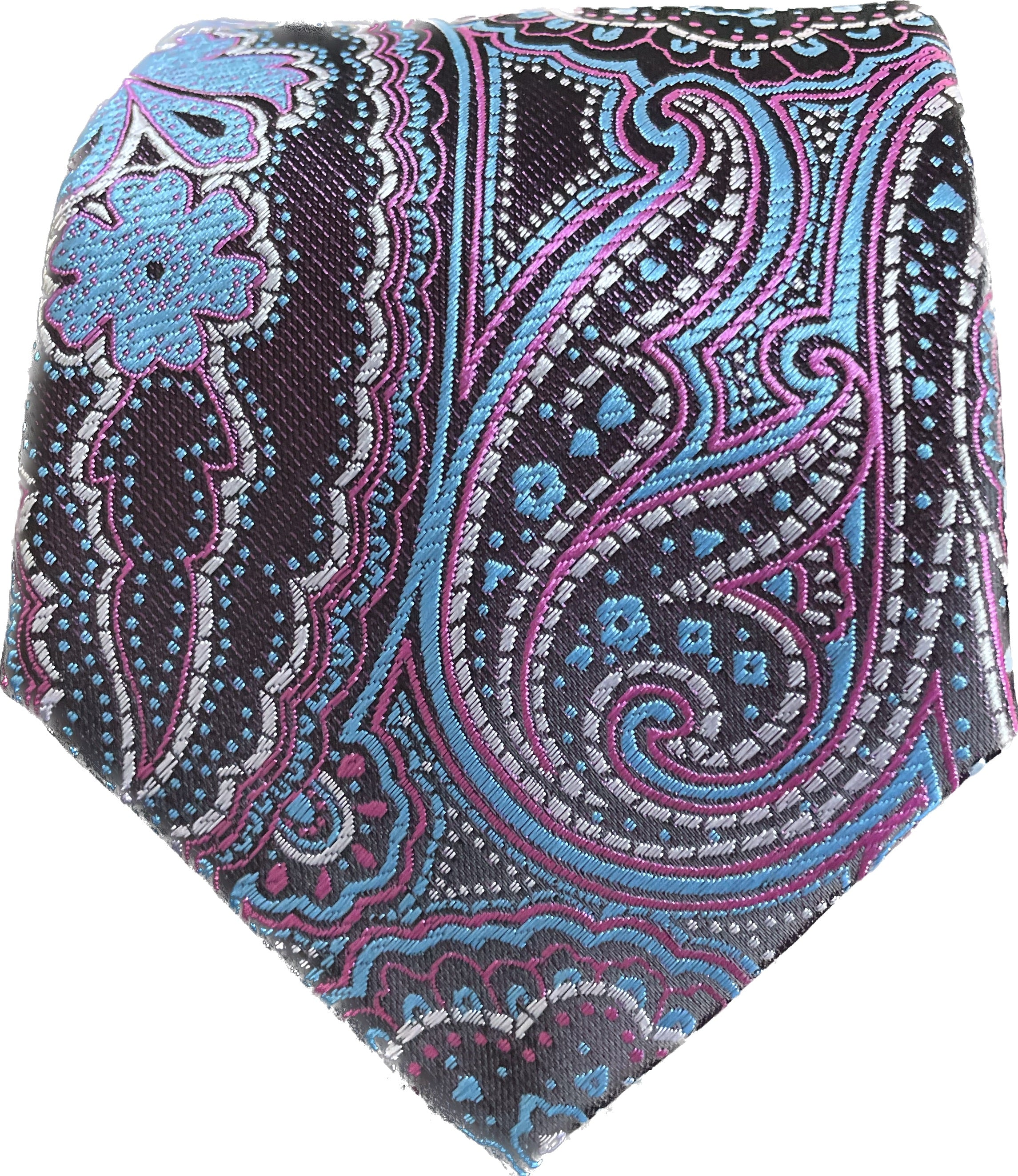 Amethyst Floral Filigree Silk Tie