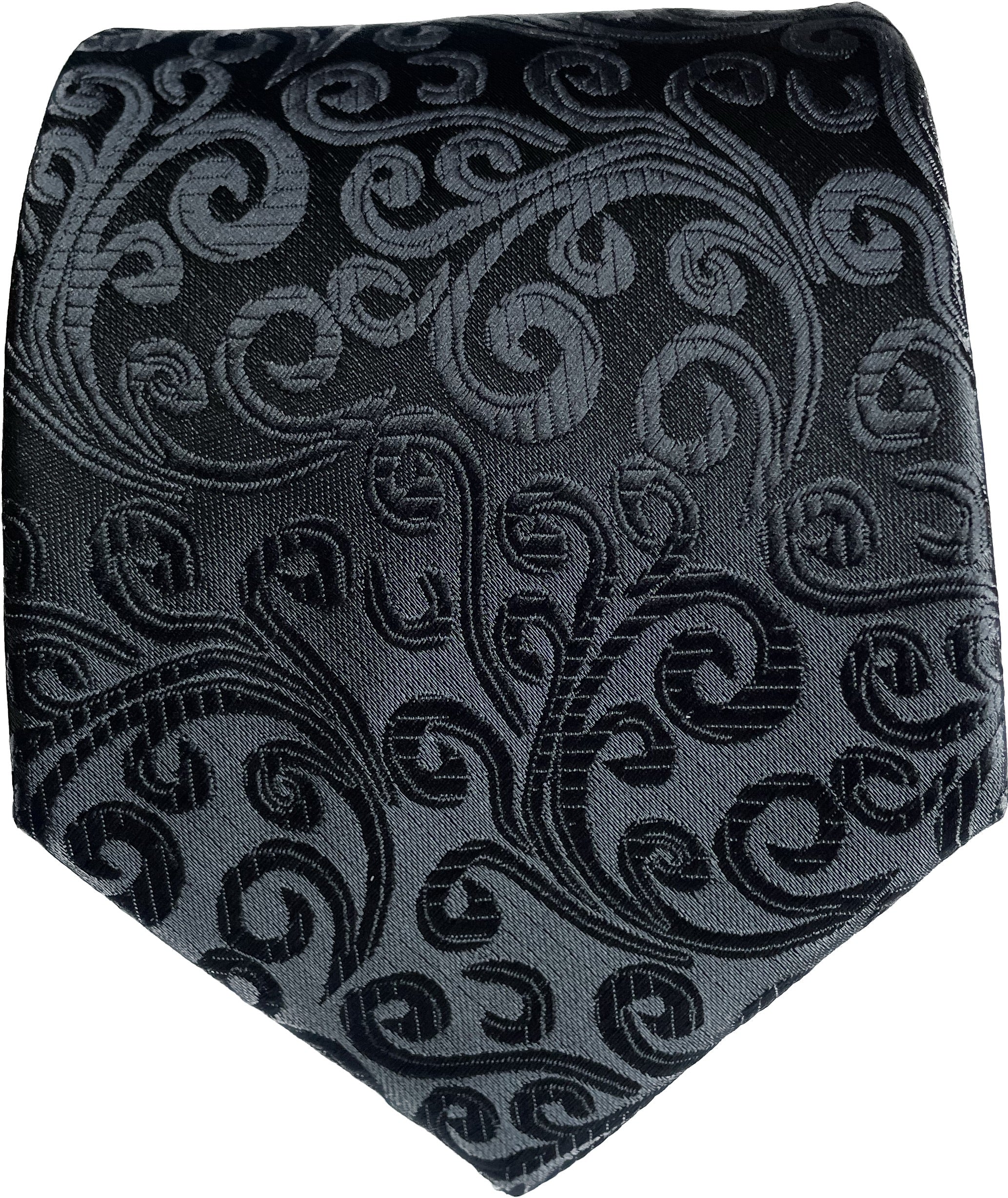 Black on Black Swirl Silk Tie