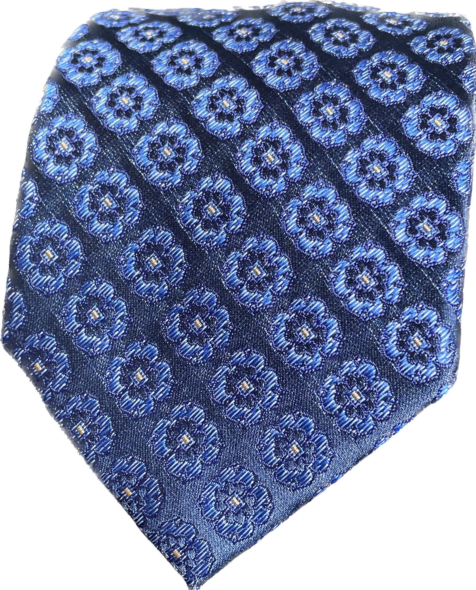 Cobalt Blue Floret Silk Tie