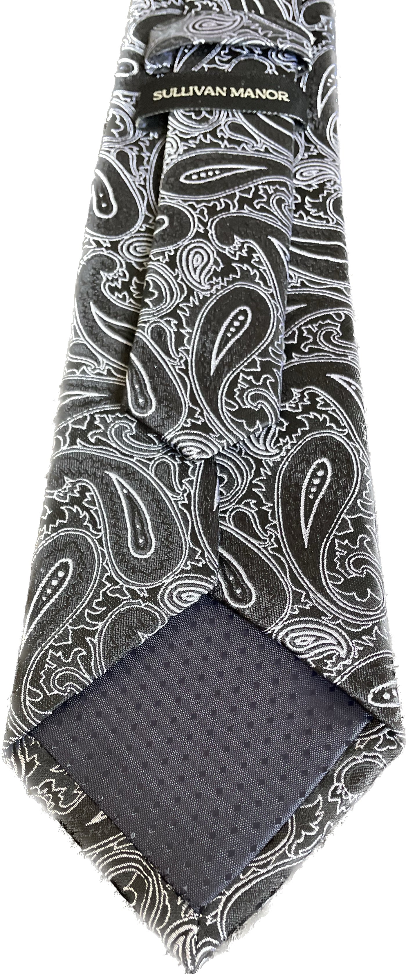 Alchemy Silver Paisley Silk Tie