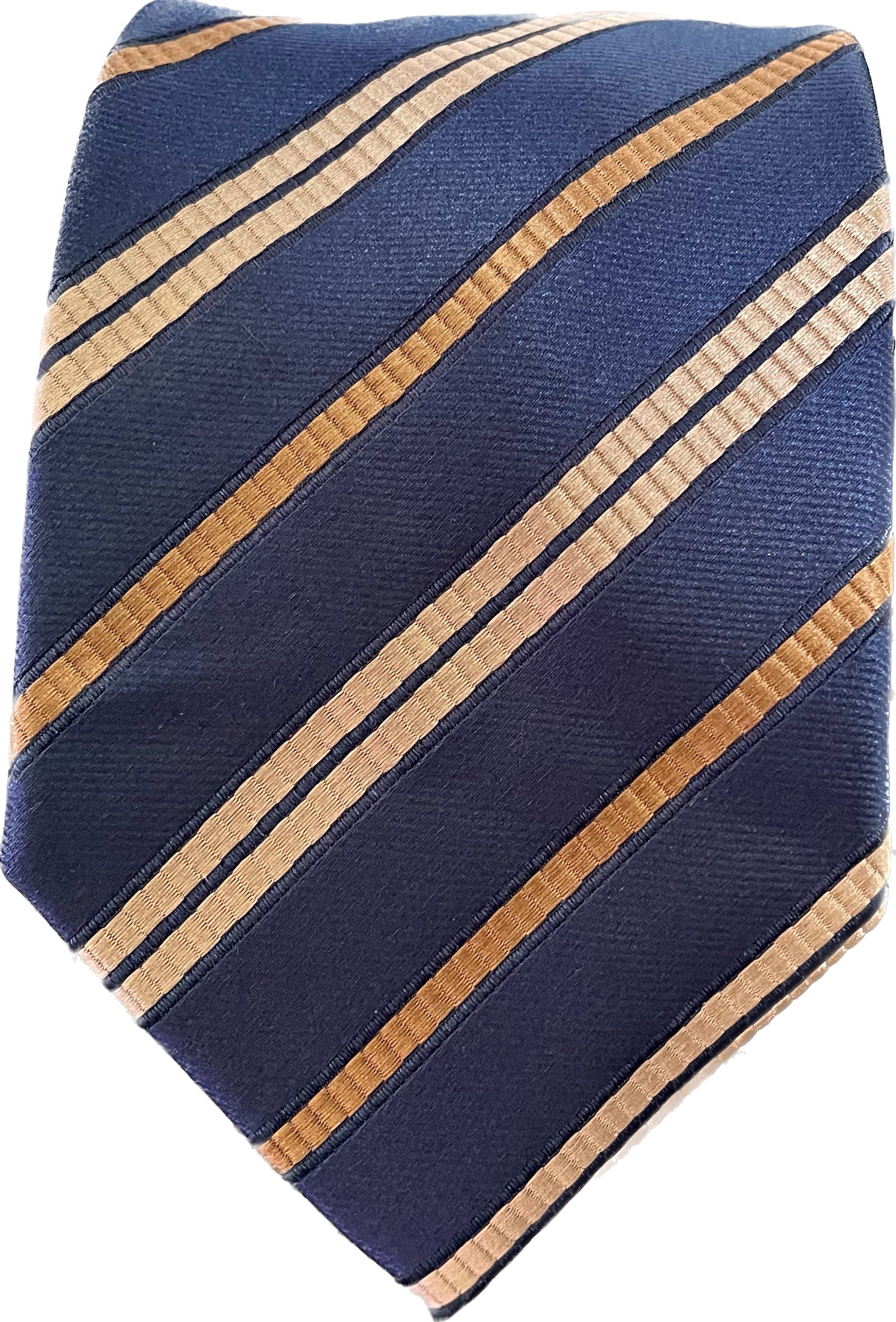 Navy with Gold Silk Tie