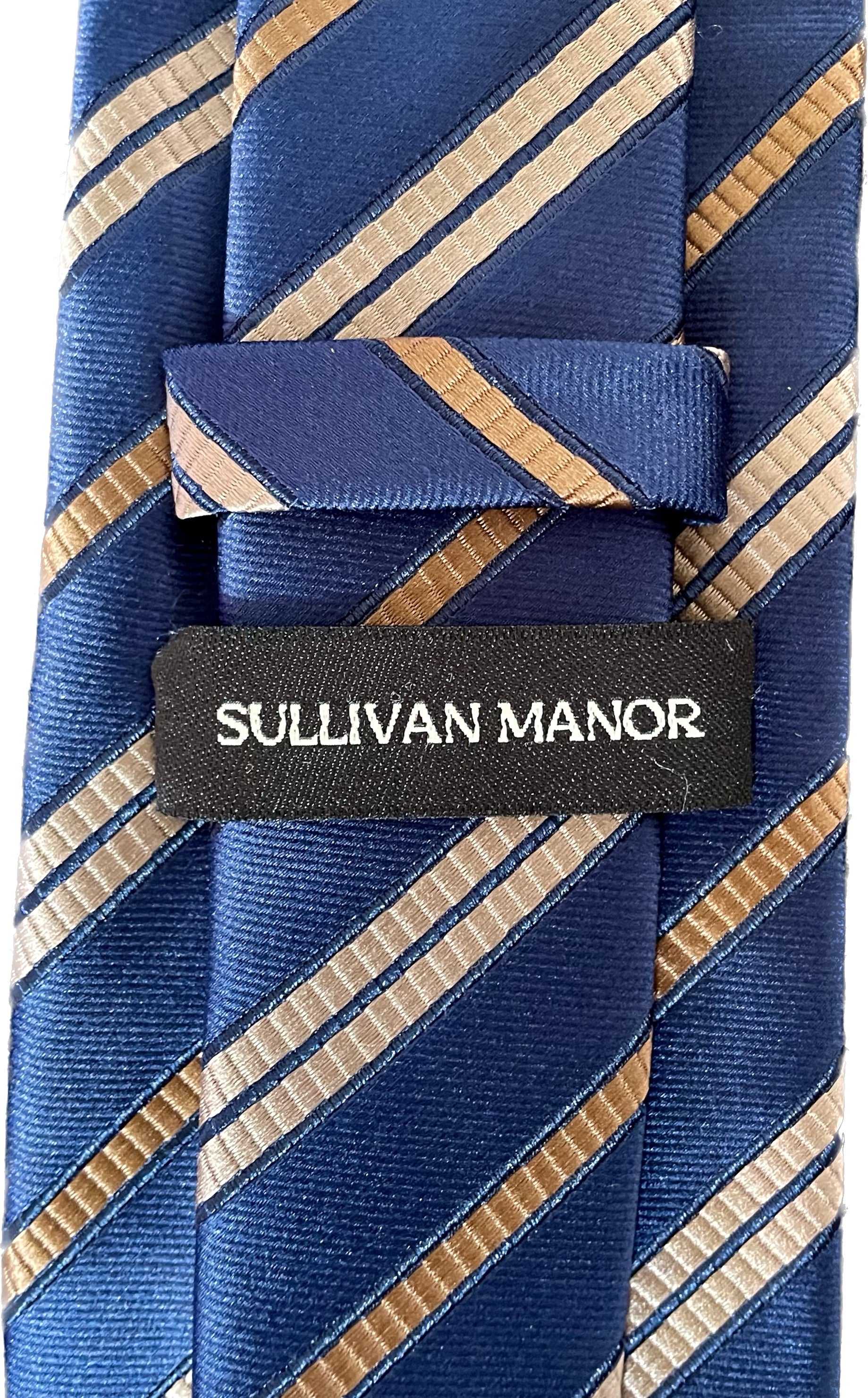 Navy with Gold Silk Tie